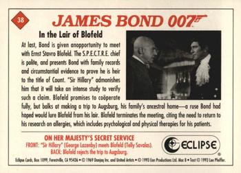1993 Eclipse James Bond Series 2 #38 In the Lair of Blofeld Back