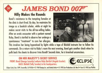 1993 Eclipse James Bond Series 2 #39 Hilly Makes the Rounds Back