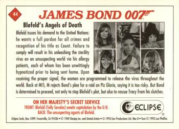 1993 Eclipse James Bond Series 2 #44 Blofeld's Angels of Death Back