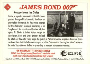 1993 Eclipse James Bond Series 2 #45 Rescue from the Skies Back