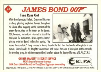 1993 Eclipse James Bond Series 2 #48 Time Runs Out Back
