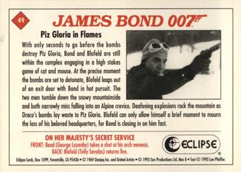 1993 Eclipse James Bond Series 2 #49 Piz Gloria in Flames Back