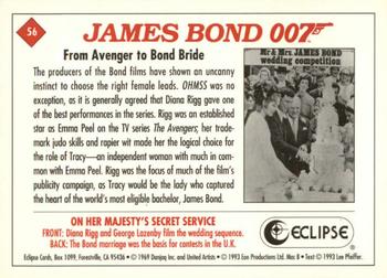 1993 Eclipse James Bond Series 2 #56 From Avenger to Bride Back