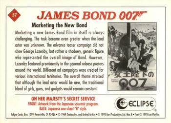 1993 Eclipse James Bond Series 2 #57 Marketing the new Bond Back