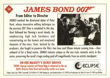 1993 Eclipse James Bond Series 2 #58 From Editor to Director Back