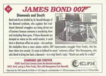 1993 Eclipse James Bond Series 2 #60 Diamonds and Death Back