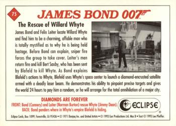 1993 Eclipse James Bond Series 2 #75 The Rescue of Willard Whyte Back