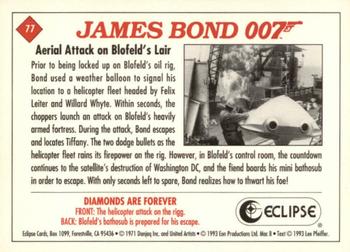 1993 Eclipse James Bond Series 2 #77 Aerial Attack on Blofeld's Lair Back