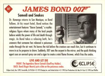 1993 Eclipse James Bond Series 2 #87 Samedi and Snakes Back