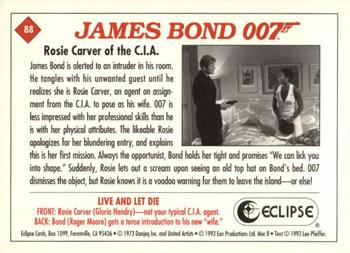 1993 Eclipse James Bond Series 2 #88 Rosie Carver of the C.I.A. Back