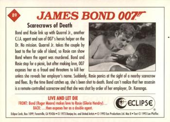 1993 Eclipse James Bond Series 2 #89 Scarecrows of Death Back