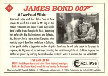 1993 Eclipse James Bond Series 2 #93 A Two-Faced Villain Back
