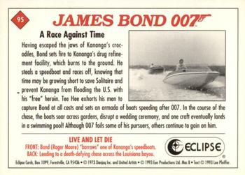1993 Eclipse James Bond Series 2 #95 A Race Against Time Back