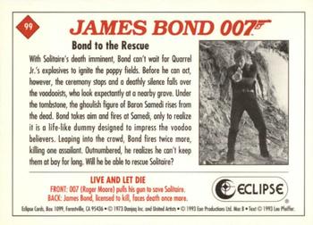 1993 Eclipse James Bond Series 2 #99 Bond to the Rescue Back