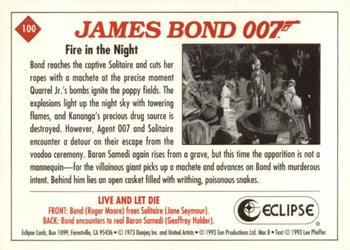 1993 Eclipse James Bond Series 2 #100 Fire in the Night Back