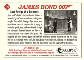 1993 Eclipse James Bond Series 2 #102 Last Refuge of a Scoundrel Back