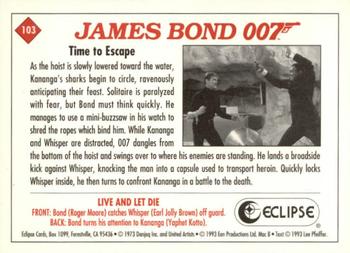 1993 Eclipse James Bond Series 2 #103 Time to Escape Back
