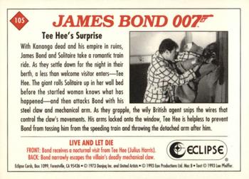 1993 Eclipse James Bond Series 2 #105 Tee Hee's Surprise Back