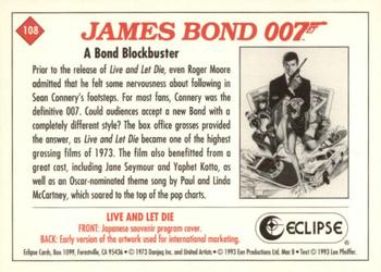 1993 Eclipse James Bond Series 2 #108 A Bond Blockbuster Back