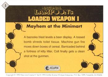 1993 Eclipse Loaded Weapon 1 #5 Mayhem at the Minimart Back