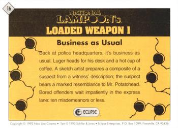 1993 Eclipse Loaded Weapon 1 #16 Business as Usual Back