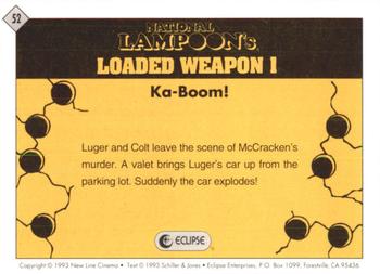 1993 Eclipse Loaded Weapon 1 #52 Ka-Boom! Back