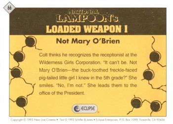 1993 Eclipse Loaded Weapon 1 #66 Not Mary O'Brien Back