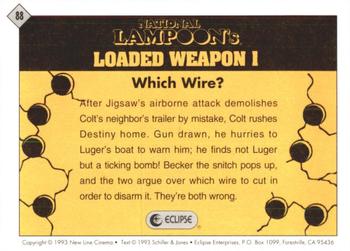 1993 Eclipse Loaded Weapon 1 #88 Which Wire? Back