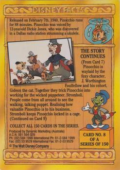 1993 Dynamic Disney Classics #8 Pinocchio is caged by the wicked Stromboli Back