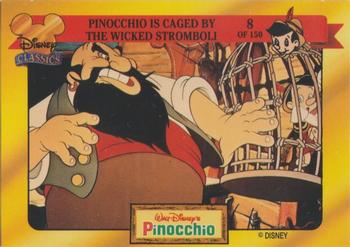 1993 Dynamic Disney Classics #8 Pinocchio is caged by the wicked Stromboli Front