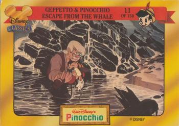 1993 Dynamic Disney Classics #11 Geppetto & Pinocchio escape from the whale Front