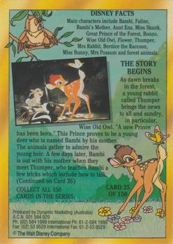 1993 Dynamic Disney Classics #25 Thumper teaches Bambi a few tricks Back