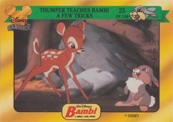 1993 Dynamic Disney Classics #25 Thumper teaches Bambi a few tricks Front