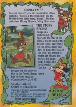 1993 Dynamic Disney Classics #31 Bongo hears the call of the wild Back