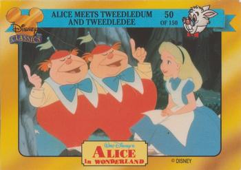 1993 Dynamic Disney Classics #50 Alice meets Tweedledum and Tweedledee Front
