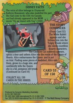 1993 Dynamic Disney Classics #53 The Queen puts Alice on trial Back