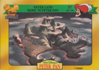 1993 Dynamic Disney Classics #57 Never Land Home to Peter Pan Front