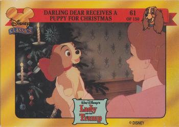 1993 Dynamic Disney Classics #61 Darling Dear receives a puppy for Christmas Front