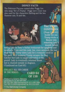 1993 Dynamic Disney Classics #64 Tramp takes his Lady to dinner Back