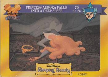 1993 Dynamic Disney Classics #70 Princess Aurora falls into a deep sleep Front