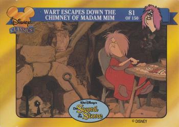 1993 Dynamic Disney Classics #81 Wart escapes down the chimney of Madam Mim Front