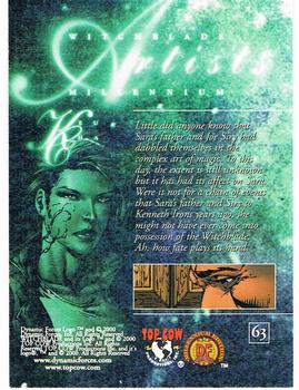 2000 Dynamic Forces Witchblade Millennium #63 Little did anyone know that Sara's father and Back