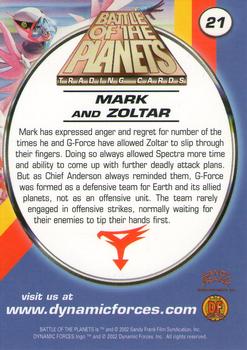 2002 Dynamic Forces Battle of the Planets #21 Mark and Zoltar Back