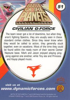 2002 Dynamic Forces Battle of the Planets #51 Civilian G-Force Back