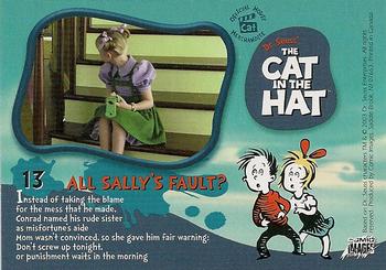 2003 Comic Images The Cat in the Hat #13 All Sally's Fault? Back
