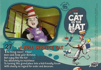 2003 Comic Images The Cat in the Hat #27 A Full Service Cat Back