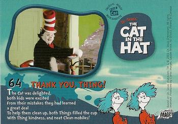 2003 Comic Images The Cat in the Hat #64 Thank You, Thing! Back