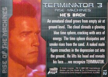 2003 Comic Images Terminator 3 #12 He's Back Back