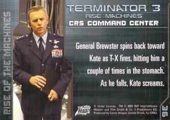 2003 Comic Images Terminator 3 #36 CRS Command Center Back