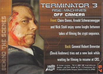 2003 Comic Images Terminator 3 #67 Off Camera Back